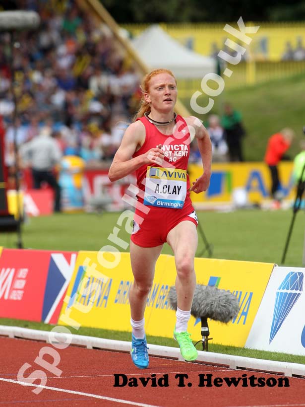 Alex Clay in the under-20s 3000 metres, 2012 Samsung Diamond League, Birmingham.